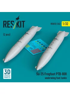  Reskit - Su-25 Frogfoot PTB-800 underwing fuel tanks (2 pcs) (3D Printed)