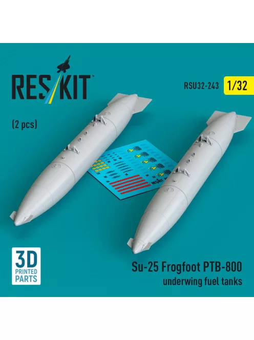 Reskit - Su-25 Frogfoot PTB-800 underwing fuel tanks (2 pcs) (3D Printed)