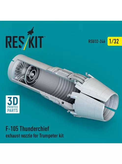 Reskit - F-105 Thunderchief exhaust nozzle for Trumpeter kit (3D Printed)