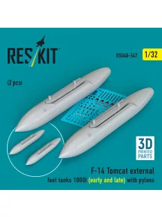   Reskit - F-14 Tomcat external fuel tanks 1000l (early and late) with pylons (2pcs) (3D Printed)