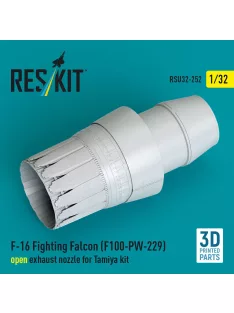   Reskit - F-16 Fighting Falcon (F100-PW-229) open exhaust nozzle for Tamiya kit (3D Printed)