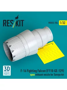   Reskit - F-16 Fighting Falcon (F110-GE-129) open exhaust nozzle for Tamiya kit (3D Printed)