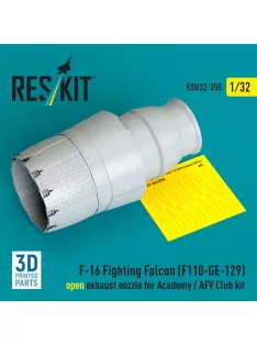   Reskit - F-16 Fighting Falcon (F110-GE-129) open exhaust nozzle for Academy / AFV Club kit (3D Printed)