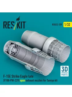   Reskit - F?15E Strike Eagle late (F100-PW-229) open exhaust nozzles for Tamiya kit (3D Printed)