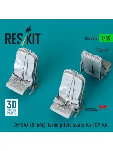   Reskit - CH-54A (S-64E) Tarhe pilots seats for ICM kit (3 pcs) (3D Printed)