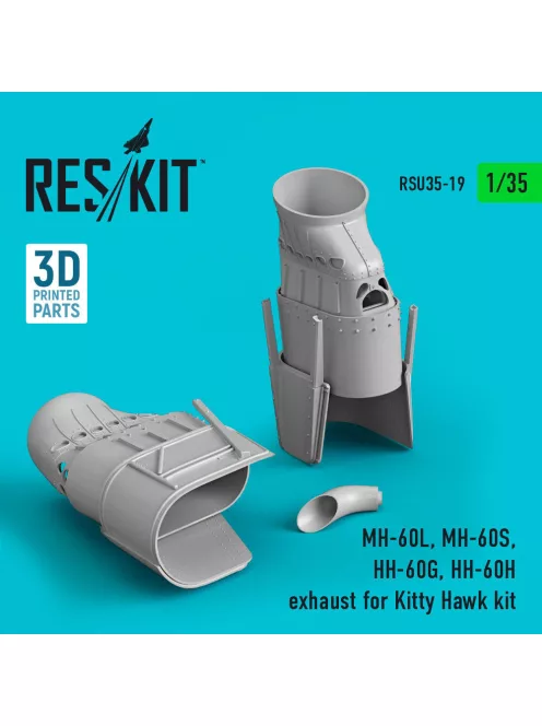 Reskit - MH-60L MH-60S HH-60G HH-60H exhaust for Kitty Hawk / Zimimodel kit (3D Printed)