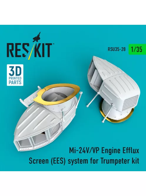 Reskit - Mi-24 (V,VP) Engine Efflux Screen (EES) system for Trumpeter kit (3D Printed)