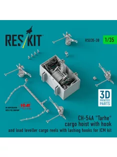   Reskit - CH-54A Tarhe cargo hoist with hook and load leveller cargo reels with lashing hooks for ICM kit (3D Printed)