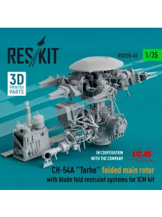   Reskit - CH-54A Tarhe folded main rotor with blade fold restraint systems for ICM kit (3D Printed)