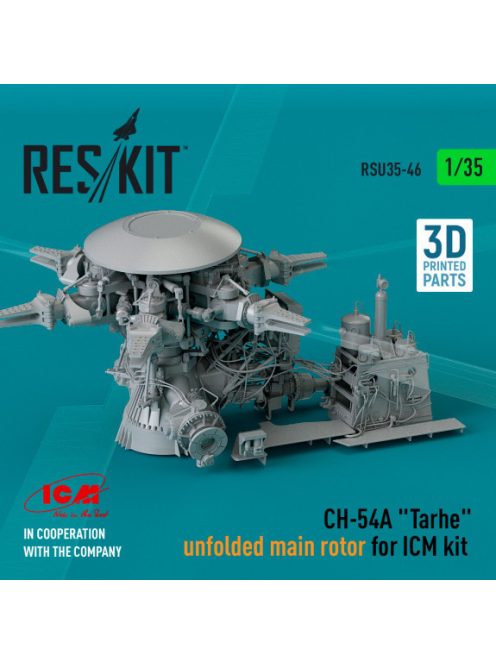 Reskit - CH-54A "Tarhe" unfolded main rotor for ICM kit (3D Printed) (1/35)