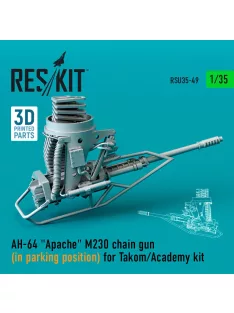   Reskit - AH-64 Apache M230 chain gun (in parking position) for Takom/Academy kit (3D Printed)