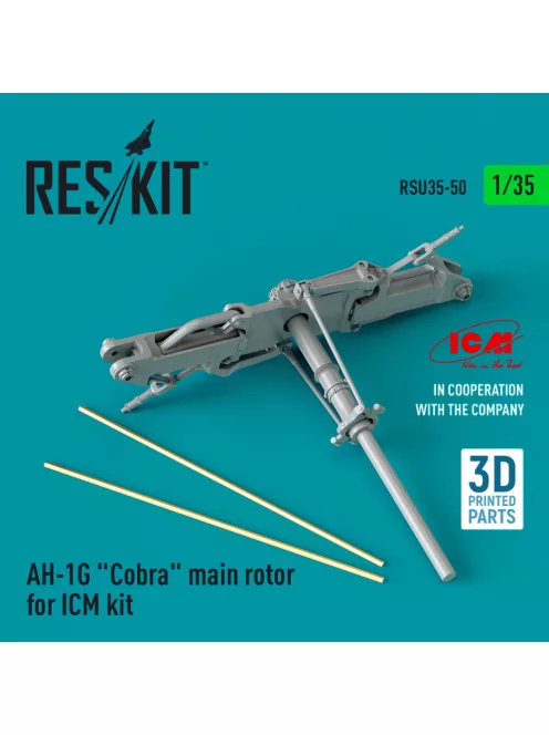 Reskit - AH-1G "Cobra" main rotor for ICM kit (3D Printed) (1/35)
