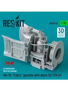   Reskit - AH-1G Cobra gearbox with doors for ICM kit (3D Printed)