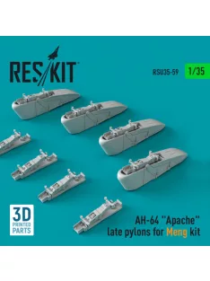   Reskit - AH-64 "Apache" late pylons for Meng kit (3D Printed) (1/35)
