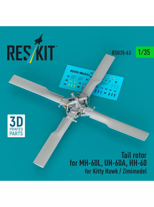 Reskit - Tail rotor for MH-60L UH-60A HH-60 for Kitty Hawk / Zimimodel (3D Printed)