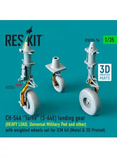   Reskit - CH-54A Tarhe(S-64E) landing gear (HEAVY LOAD Universal Military Pod and other) with weighted wheels set for ICM kit (Metal & 3D Printed)