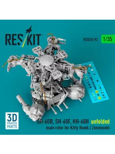   Reskit - SH-60B SH-60F HH-60H unfolded main rotor for Kitty Hawk / Zimimodel (3D Printed)
