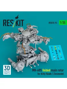   Reskit - MH-60S folded main rotor for Kitty Hawk / Zimimodel (3D Printed)