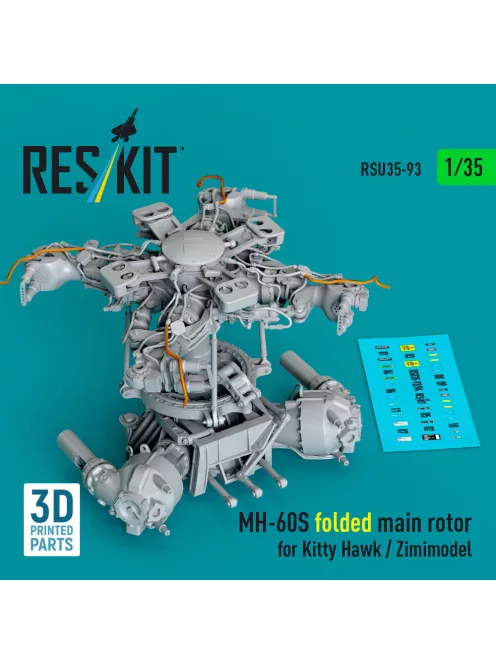 Reskit - MH-60S folded main rotor for Kitty Hawk / Zimimodel (3D Printed)