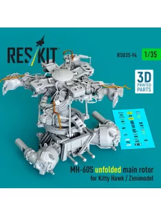   Reskit - MH-60S unfolded main rotor for Kitty Hawk / Zimimodel (3D Printed)