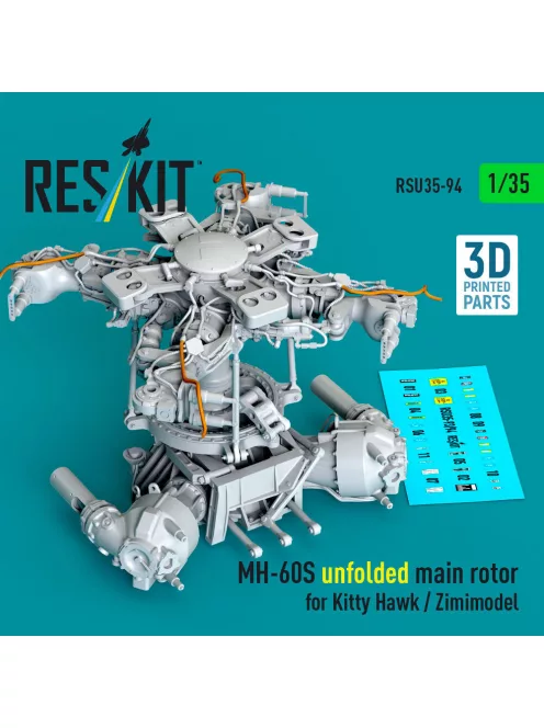 Reskit - MH-60S unfolded main rotor for Kitty Hawk / Zimimodel (3D Printed)