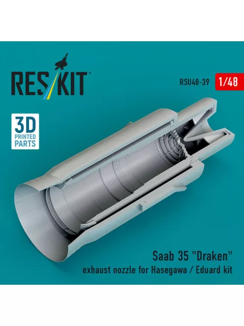 Reskit - Saab 35 Draken exhaust nozzle for Hasegawa / Eduard kit (3D Printed)