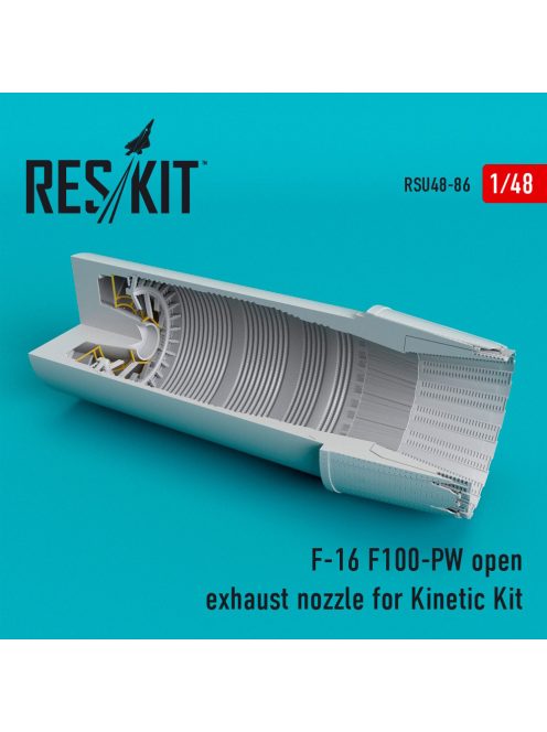 Reskit - F-16 "Fighting Falcon" (F100-PW) open exhaust nozzle for Kinetic kit (1/48)
