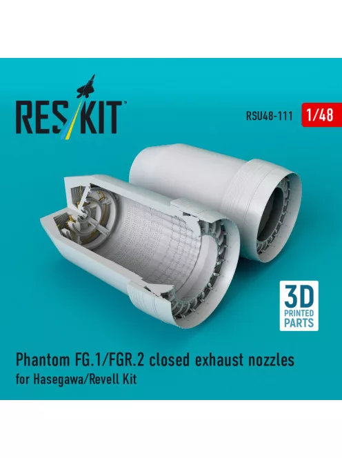 Reskit - Phantom (FG.1/FGR.2) closed exhaust nozzles for Hasegawa/Revell kit (3D Printed)