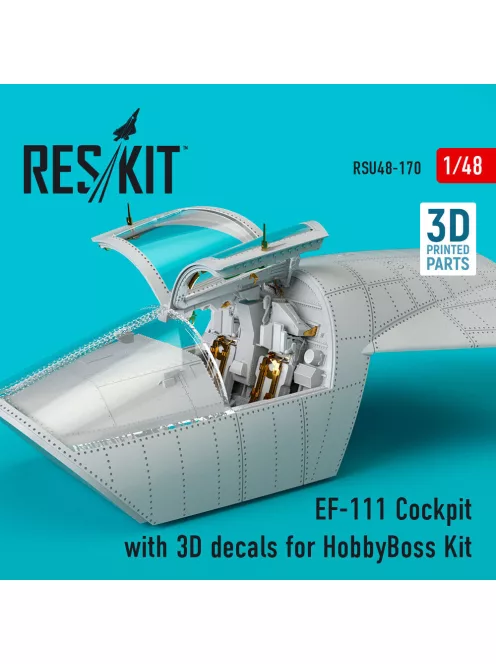 Reskit - EF-111 Cockpit with 3D decals for HobbyBoss kit (3D Printed)