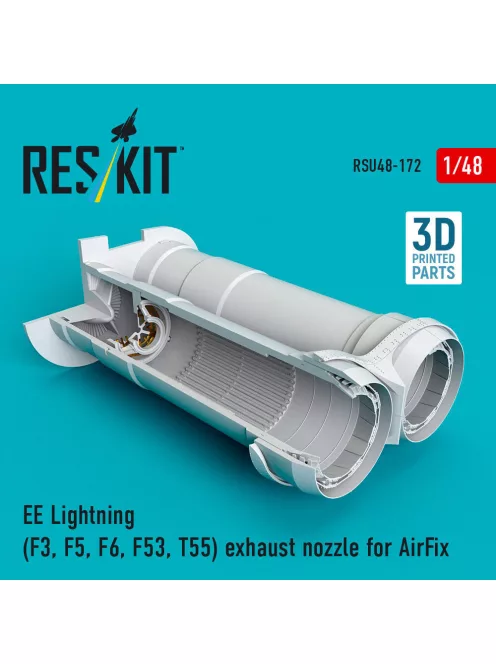 Reskit - EE Lightning (F3 F5 F6 F53 T55) exhaust nozzle for AirFix kit (3D Printed)
