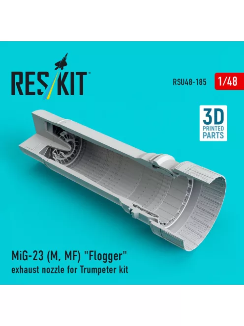 Reskit - MiG-23 (M MF) Flogger exhaust nozzle for Trumpeter kit (3D Printed)