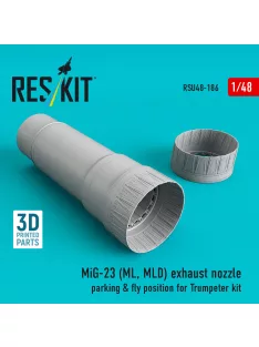  Reskit - MiG-23 (ML MLD) exhaust nozzle parking & fly position for Trumpeter kit (3D Printed)