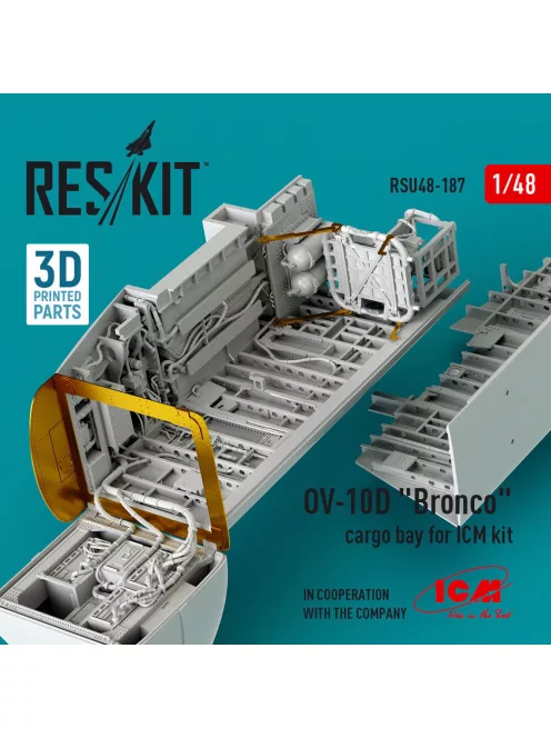 Reskit - OV-10D Bronco cargo bay for ICM kit (3D Printed)