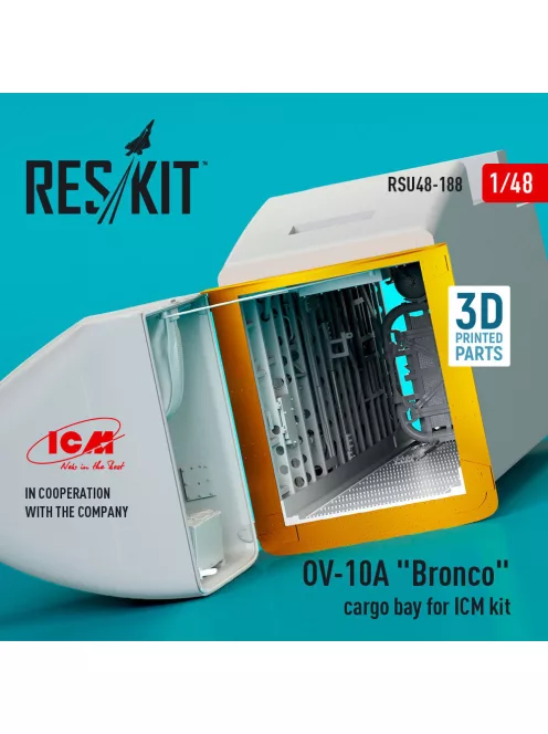Reskit - OV-10A Bronco cargo bay for ICM kit (3D Printed)