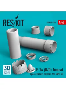   Reskit - F-14 (B,D) Tomcat open exhaust nozzles for GWH kit (3D Printed)