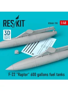 Reskit - F-22 Raptor 600 gallons fuel tanks (3D Printed)