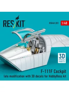   Reskit - F-111F Cockpit late modification with 3D decals for HobbyBoss kit (3D Printed)