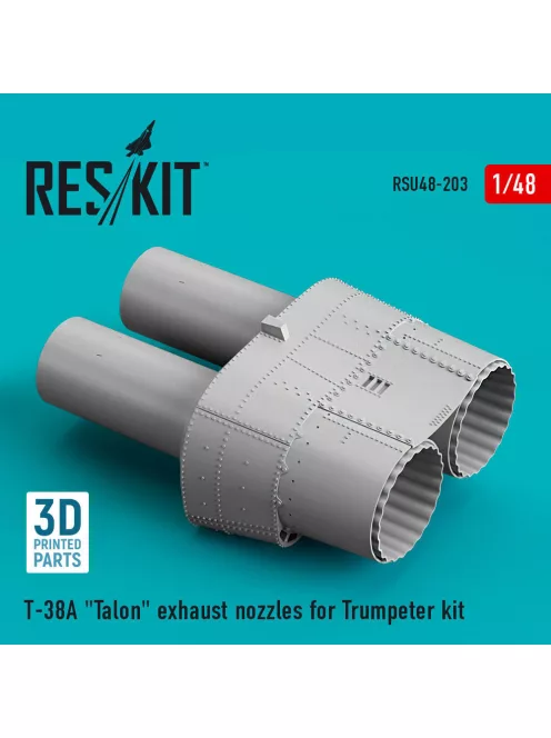 Reskit - T-38A Talon exhaust nozzles for Trumpeter kit (3D Printed)