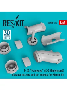   Reskit - E-2C Hawkeye (C-2 Greyhound) exhaust nozzles and air intakes for Kinetic kit (3D Printed)