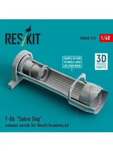   Reskit - F-86 Sabre Dog exhaust nozzle for Revell/Academy kit (3D Printed)