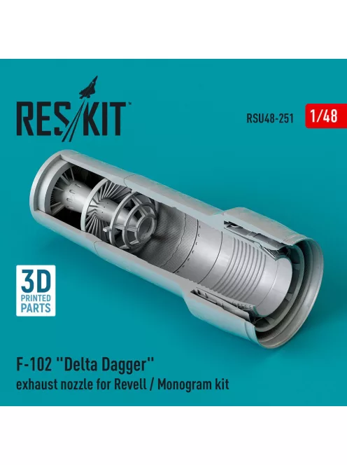 Reskit - F-102 Delta Dagger exhaust nozzle for Revell / Monogram kit (3D Printed)