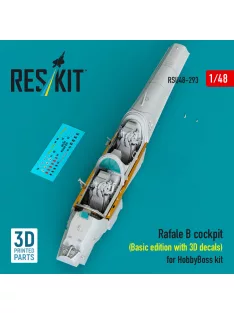   Reskit - Rafale B cockpit (Basic edition with 3D decals) for HobbyBoss kit (3D Printed)