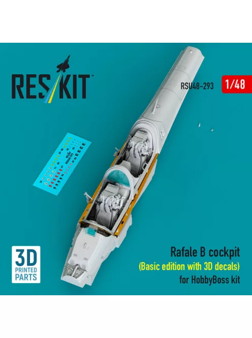 Reskit - Rafale B cockpit (Basic edition with 3D decals) for HobbyBoss kit (3D Printed)