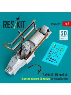   Reskit - Rafale (C M) cockpit (Basic edition with 3D decals) for HobbyBoss kit (3D printed)