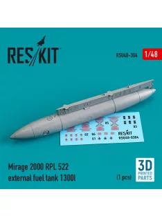   Reskit - Mirage 2000 RPL 522 external fuel tank 1300lt (3D Printed)