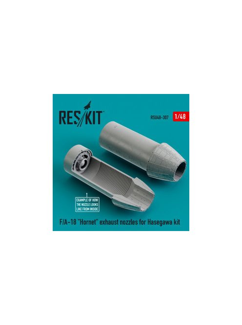 Reskit - F/A-18 "Hornet" exhaust nozzles for Hasegawa kit (1/48)