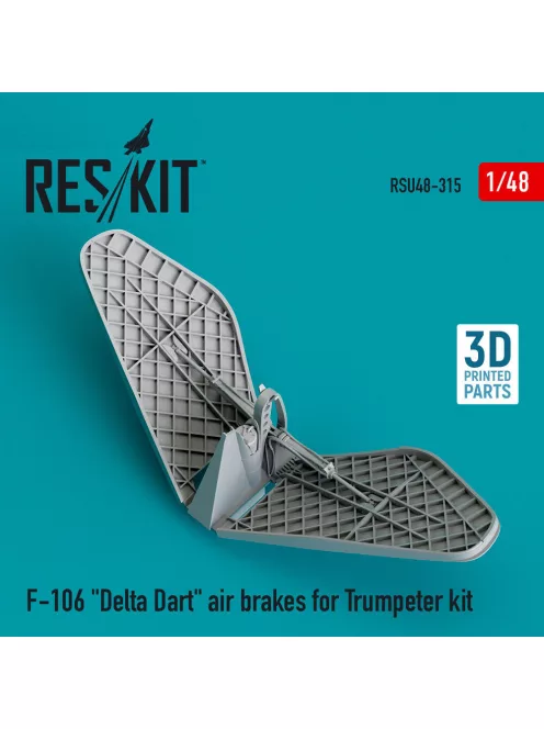 Reskit - F-106 Delta Dart air brakes for Trumpeter kit (3D Printed)