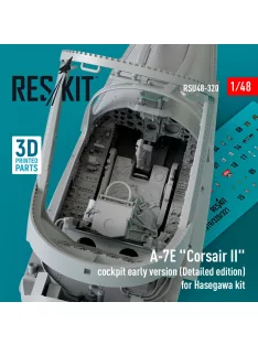   Reskit - A-7E Corsair II cockpit early version (Detailed edition) for Hasegawa kit (3D Printed)