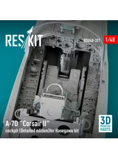   Reskit - A-7D Corsair II cockpit (Detailed edition) for Hasegawa kit (3D Printed)