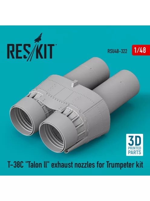 Reskit - T-38C Talon ll exhaust nozzles for Trumpeter kit (3D Printed)